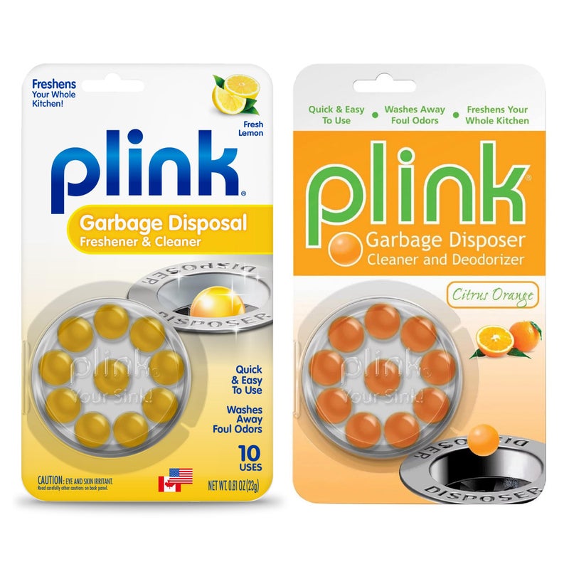 Plink Garbage Disposal Cleaner & Deodorizer, Freshener & Odor Removing Balls, Easy to Use - Original Fresh Lemon & Orange Scent - 20 Count - Image 1